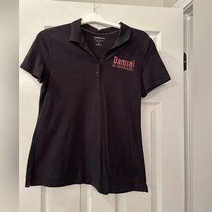 Damsel in Defense polo, size M, black